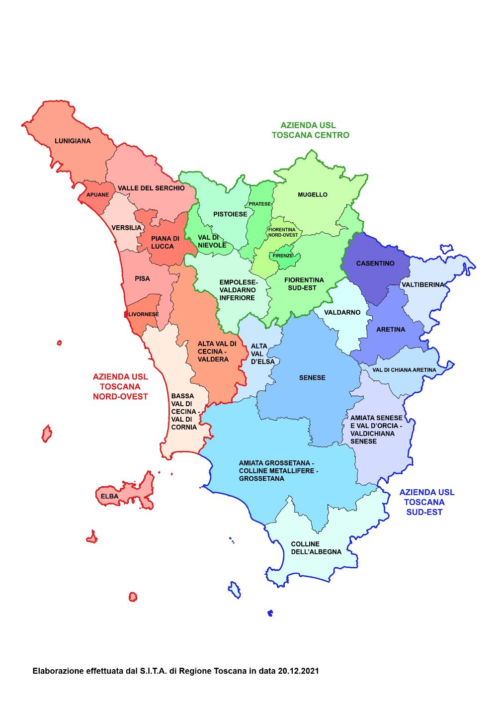 cartina della toscana
